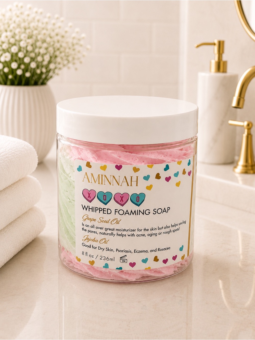 Aminnah XOXO Whipped Foaming Hand Soap - Grape Seed Oil